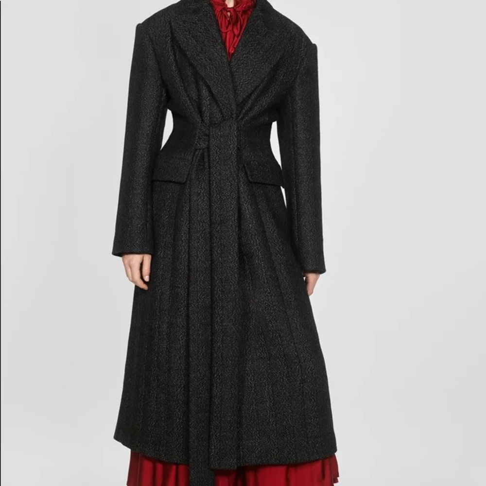 Zara special collection wool coat with belt